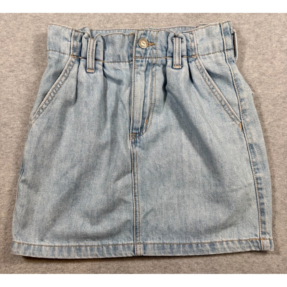 Hollister Ultra High Rise Denim Mini Skirt Womens 00 W23 Blue Cotton Casual Y2K